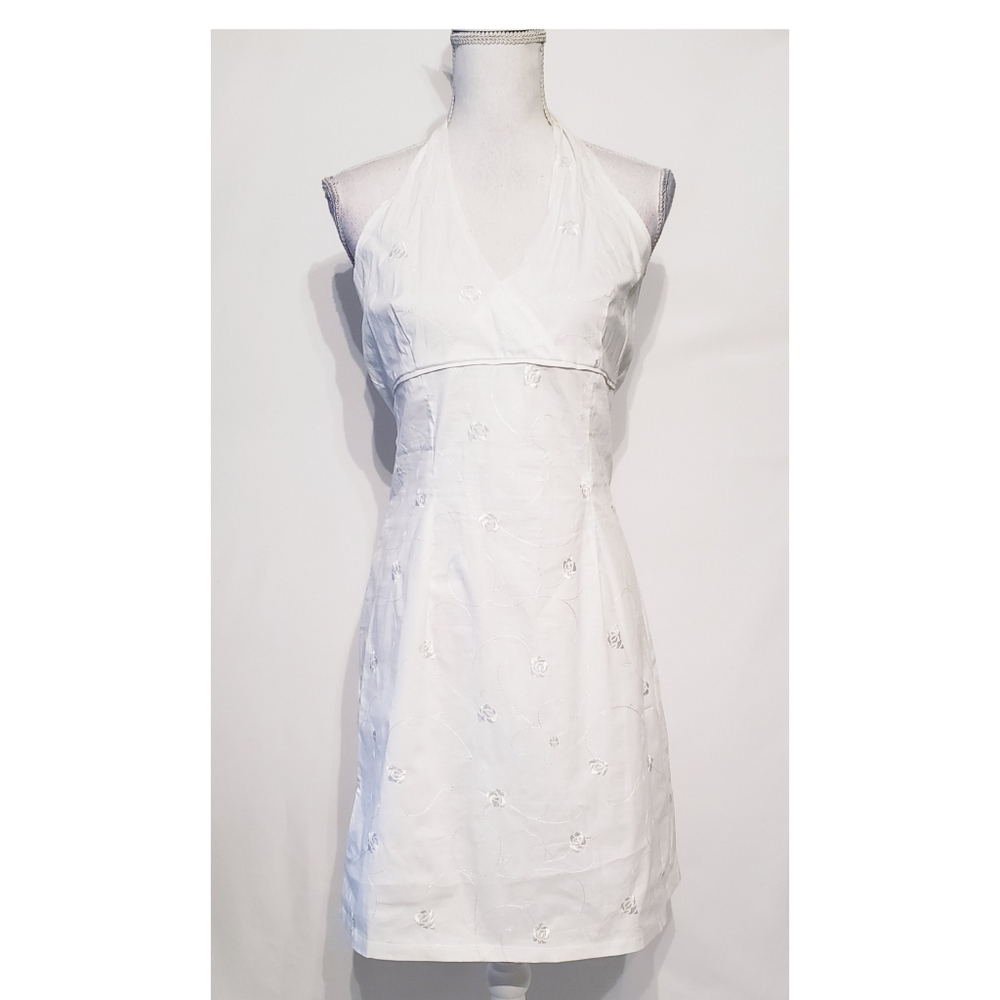 White Chelsey halter dress